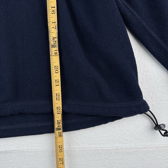 Vtg Polo Sport Ralph Lauren Small Blue Fleece Quarter Zip Cord Hem Pullover - Picture 9 of 12